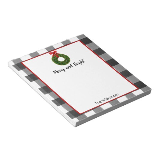 Weihnachtskranz Notizblock (angewinkelt)