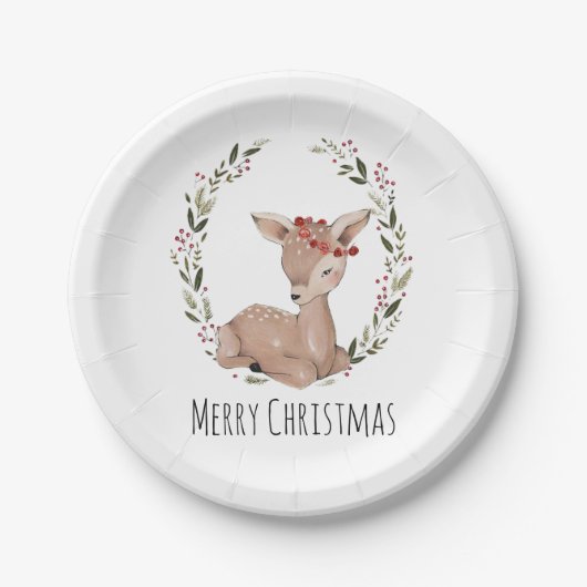 Weihnachtskranz Pappteller (Vorderseite)