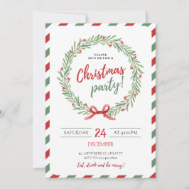 Weihnachtskranz-Party Einladung