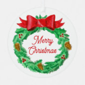 Weihnachtskranz Personalisiert Ornament Aus Metall (Vorderseite)