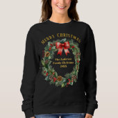Weihnachtskranz Personalisiert Sweatshirt (Vorderseite)