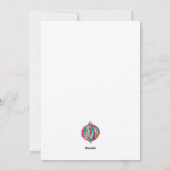 Weihnachtskranz Pink Boho Feiertagskarte (Rückseite)