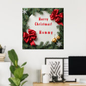 Weihnachtskranz Poster (Heimbüro)