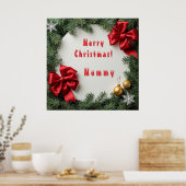 Weihnachtskranz Poster (Küche)