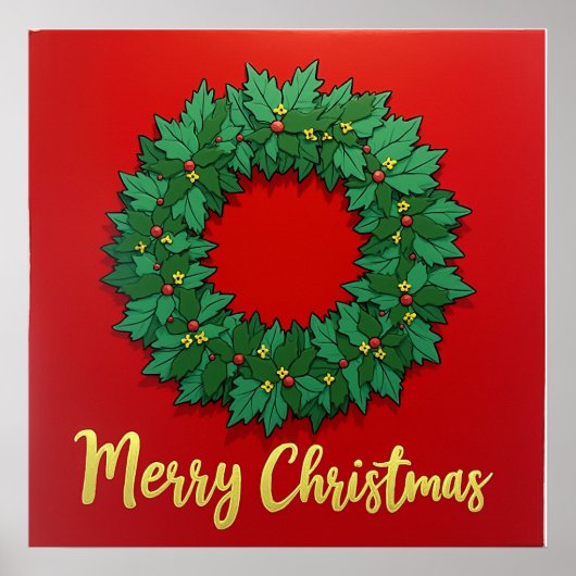 Weihnachtskranz Poster (Vorne)