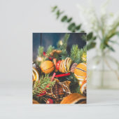 Weihnachtskranz Postkarte (Stehend Vorderseite)