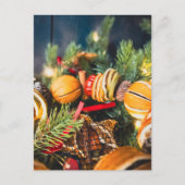 Weihnachtskranz Postkarte (Vorderseite)