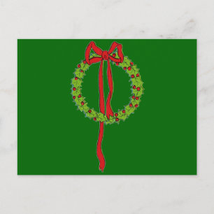 Weihnachtskranz Postkarte