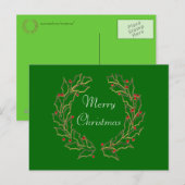 Weihnachtskranz Postkarte (Vorne/Hinten)