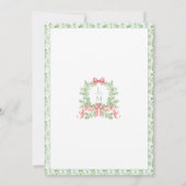 Weihnachtskranz | Probedinner mit Monogramm Einladung (Rückseite)