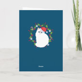 Weihnachtskranz-Ragdoll-Katze Karte (Rückseite)