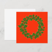 Weihnachtskranz rote Beeren und grüne Blätter (Vorne/Hinten)