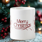 Weihnachtskranz, rote Blume und Beeren Foto Kaffeetasse