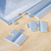 Weihnachtskranz rotes Band weiße Wasserfarbe Puzzle (Seite)