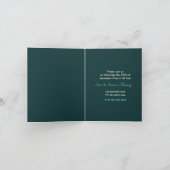 Weihnachtskranz Rotgold Glitzer Mädchen Einladung (Innenseite)