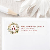 Weihnachtskranz-Rücksendeadressen-Aufkleber (Insitu)