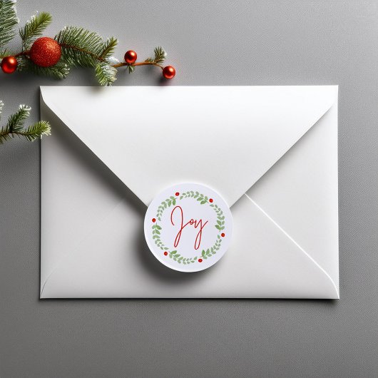 Weihnachtskranz Runder Aufkleber