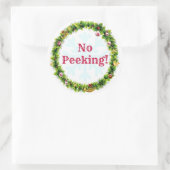 Weihnachtskranz Runder Aufkleber (Tasche)