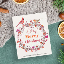 Weihnachtskranz rustikale schicke Weihnachtskarte