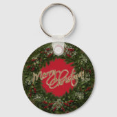 Weihnachtskranz schlüsselanhänger (Vorderseite)