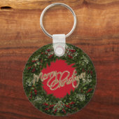 Weihnachtskranz schlüsselanhänger (Vorderseite)