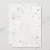 Weihnachtskranz Schneeflocken Probeessen Einladung (Rückseite)