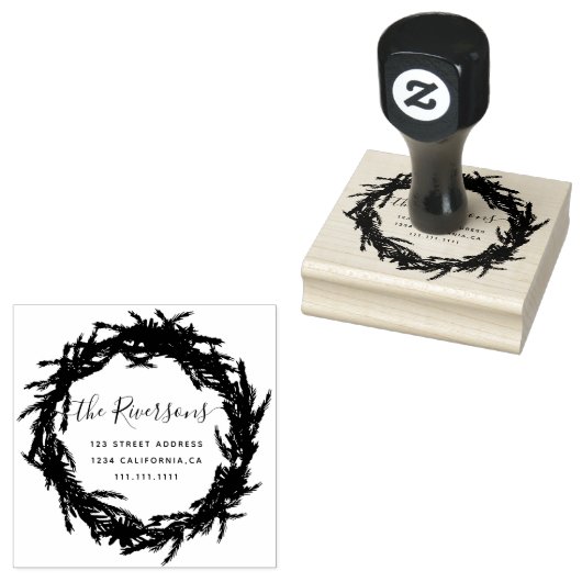 Weihnachtskranz-Schriftart Gummistempel (Stempel)