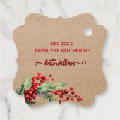 Weihnachtskranz selbstgemachte Marmelade Etikett Geschenkanhänger (Rückseite)