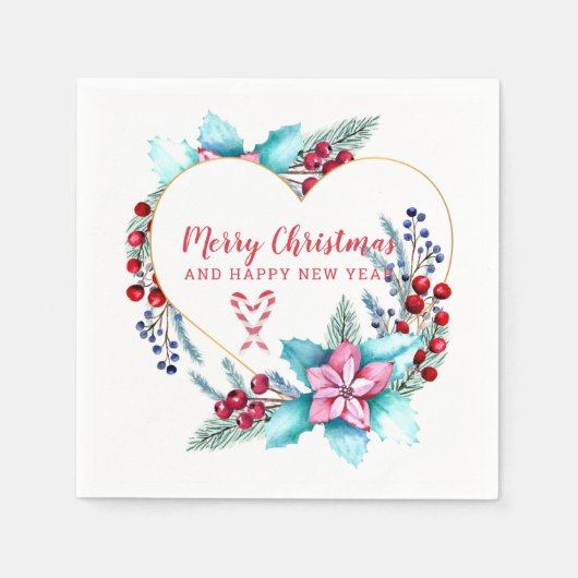 Weihnachtskranz Serviette (Vorderseite)