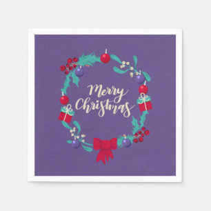Weihnachtskranz Serviette