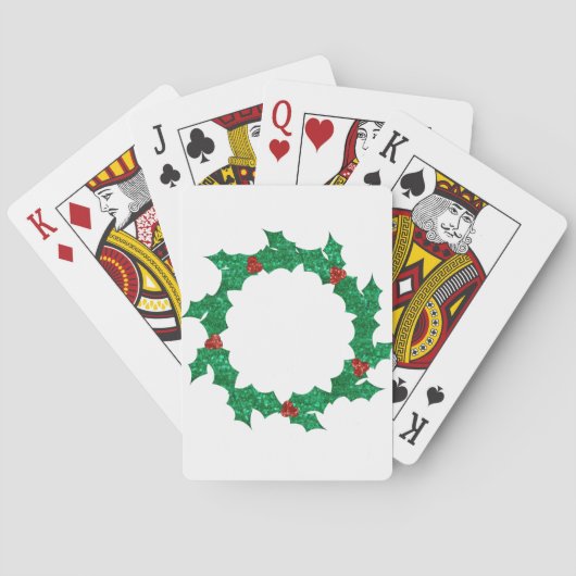Weihnachtskranz Spielkarten (Rückseite)