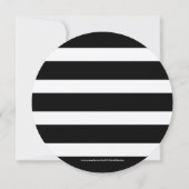 Weihnachtskranz & Streifen Diner Einladung (Rückseite)