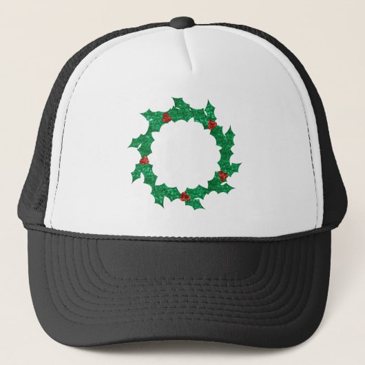 Weihnachtskranz Truckerkappe (Vorderseite)