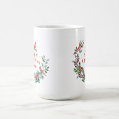 Weihnachtskranz, Typografie und Roter Robin Kaffeetasse (Mittel)