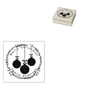 Weihnachtskranz und festliche Bausteine Familienna Gummistempel (Stempel)