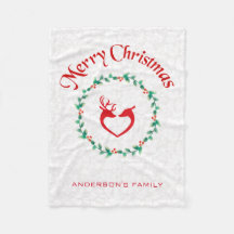 Weihnachtskranz und Hirsche