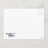 Weihnachtskranz und Rentier Feiertagspostkarte (Rückseite)