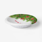 Weihnachtskranz und Rote Bulben und Geschenke Pappteller (Gewinkelt)