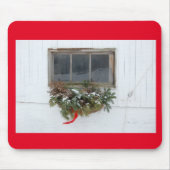 Weihnachtskranz und Roter Bogen Mousepad (Vorne)
