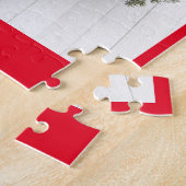 Weihnachtskranz und Roter Bogen Puzzle (Seite)