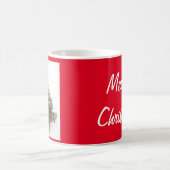 Weihnachtskranz und Roter Bow im Stall Kaffeetasse (Mittel)