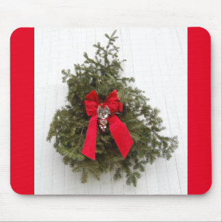 Weihnachtskranz und Roter Bow im Stall Mousepad