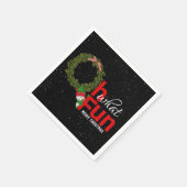 Weihnachtskranz und Schneemann Serviette (Ecke)