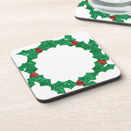 Weihnachtskranz Untersetzer (Linke Seite)