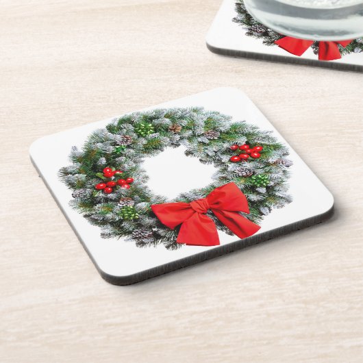 WeihnachtsKranz Untersetzer (Linke Seite)