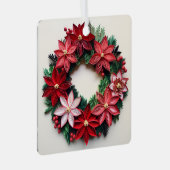 Weihnachtskranz-Urlaubsornament Ornament Aus Metall (Vorderseite Rechts)