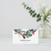 Weihnachtskranz-Veranstaltungsplaner Visitenkarte (Stehend Vorderseite)