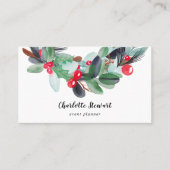 Weihnachtskranz-Veranstaltungsplaner Visitenkarte (Vorderseite)