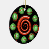 WeihnachtsKranz-Verzierung Keramik Ornament (Rechts)