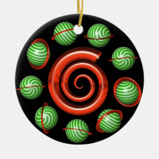WeihnachtsKranz-Verzierung Keramik Ornament (Vorne)